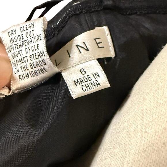 VTG Nightline Strapless Empire Waist Formal Dress Ethereal Beaded Silk Gown SZ 6 - Picture 5 of 16